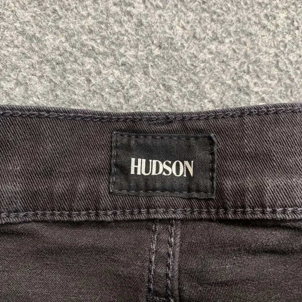 Hudson Jeans Mens 34 Black Blake Slim Straight Stretch Denim Pocket Mid Rise